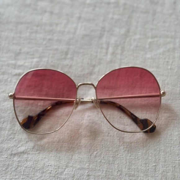Lanvin rose tinted 70s style sunglasses - Picture 5 of 5